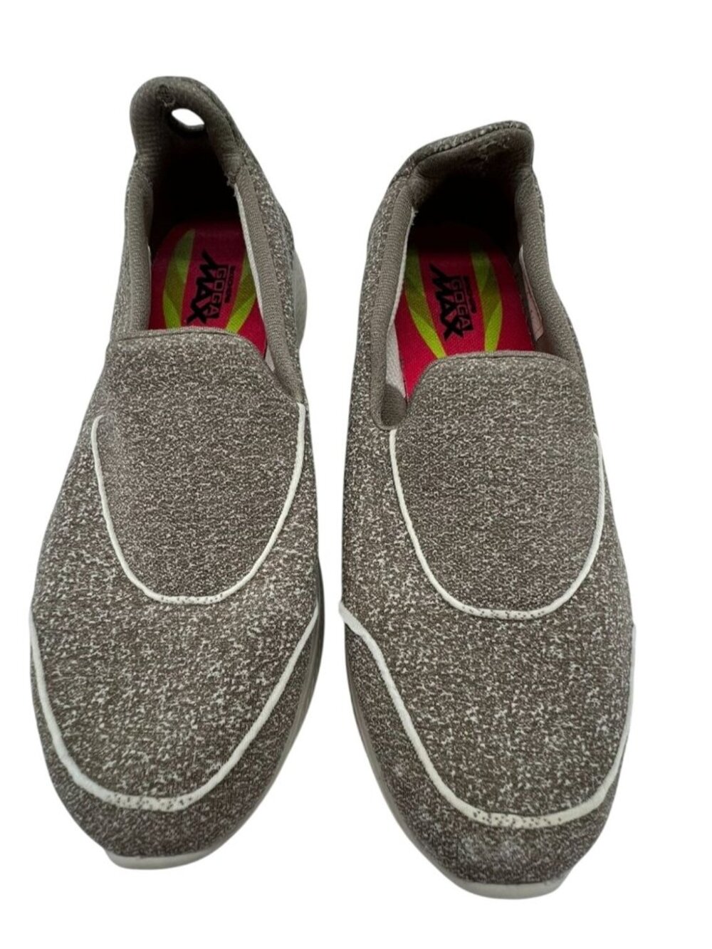 Skechers Goga Max Slip ON Loafers Women's 7 Taupe Casual Walking Shoes14161 TPE